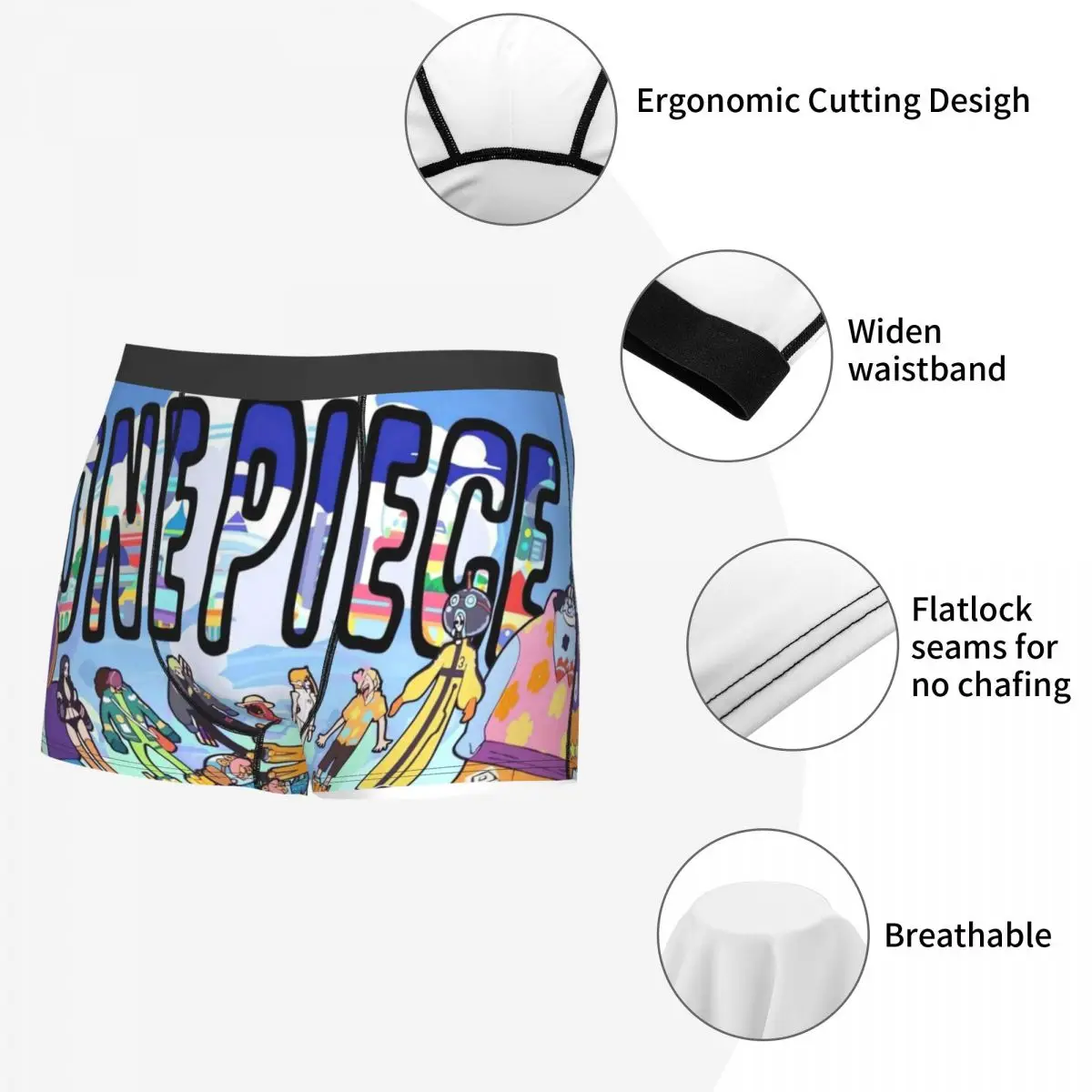 Luffy Zoro Tony Chopper Anime Boxers Novelty Gift For Men Funny Underwear one piece Boxer Shorts