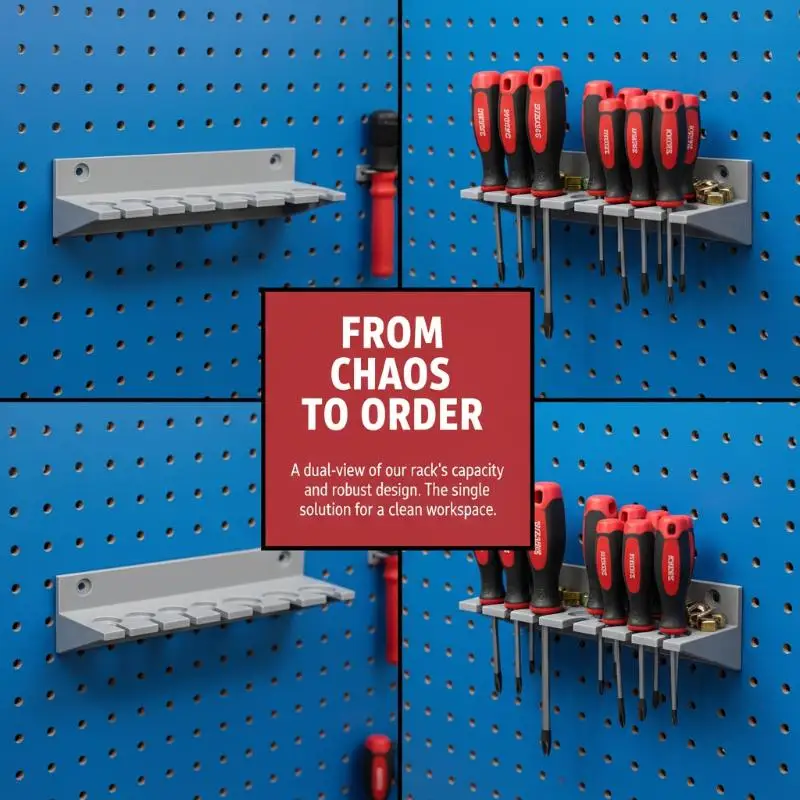 [J] Tool Rack T-Handle Hanger Screwdriver Hex Screwdriver Holder Screw Small Parts Small Additions Tool Placement Storage Rack