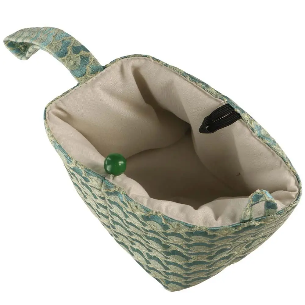 Chinese Style Teacup Drawstring Cloth Pouch Breakage-proof Portable Teaware Storage Bag Print Multifunctional