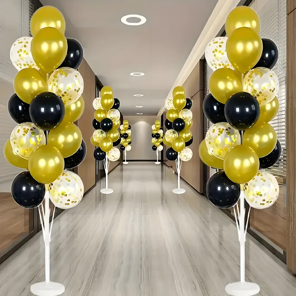 Runto 2 sets Balloon Stand with Base, Balloon Column Stand for Wedding Christmas New Year Birthday Graduation Party Decor, image 3