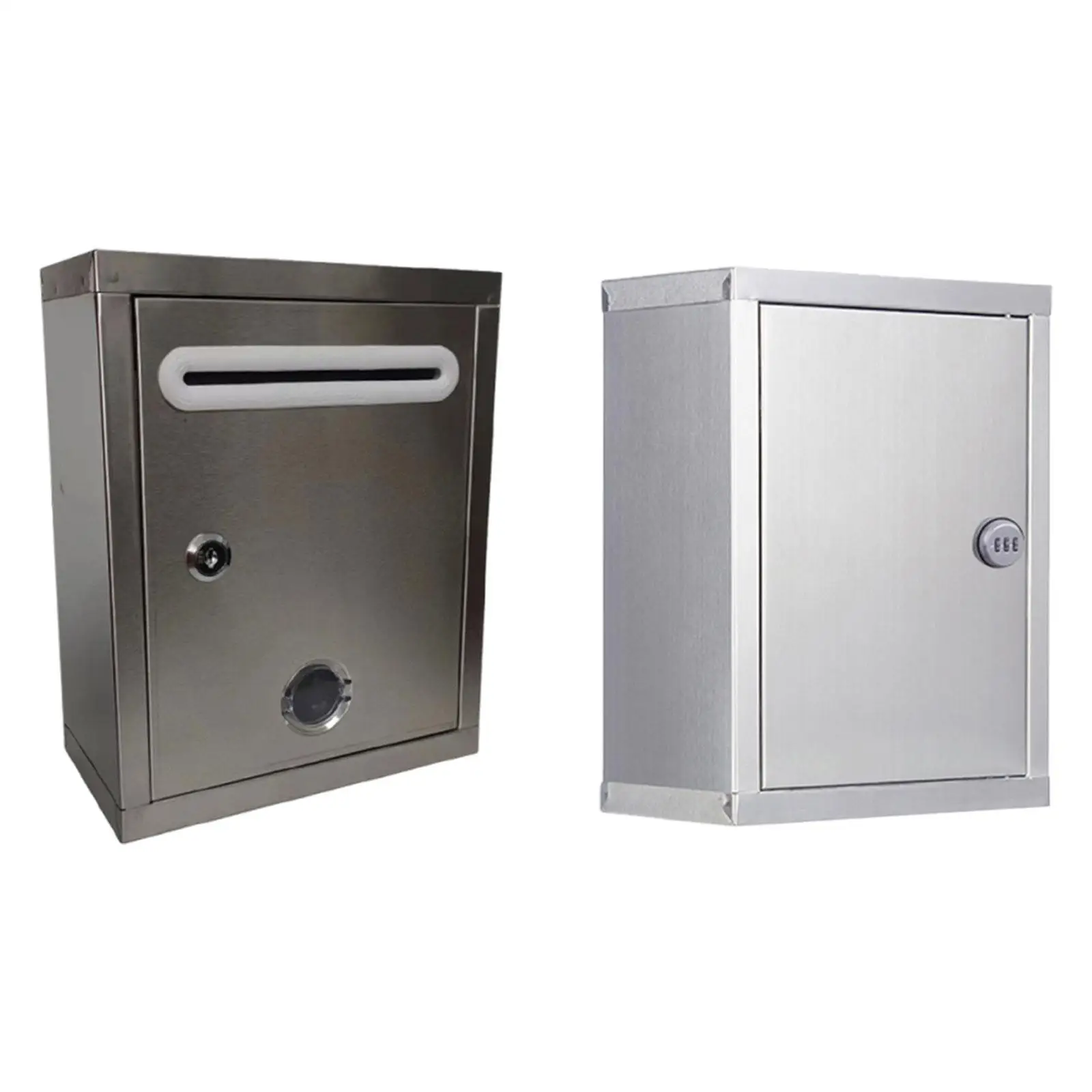 Secure Wall Mount Mailbox Large Capacity Stainless Steel Outdoor Letterbox for Packages Home Apartment Use