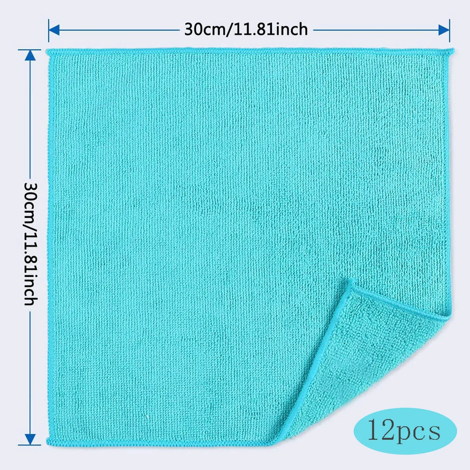 12 Pack Cleaning Rag Microfiber Cleaning Cloth,4 Color Assorted Cleaning Towels for House Kitchen Microfiber Towels