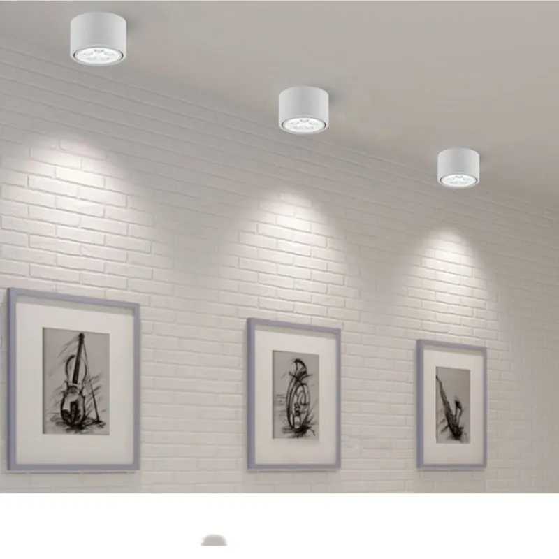 Luz de teto montada em superfície regulável, lâmpada spot, iluminação interior, downlight, SMD5730, 6W, 10W, 14W, 18W, 24W, AC 85-265V