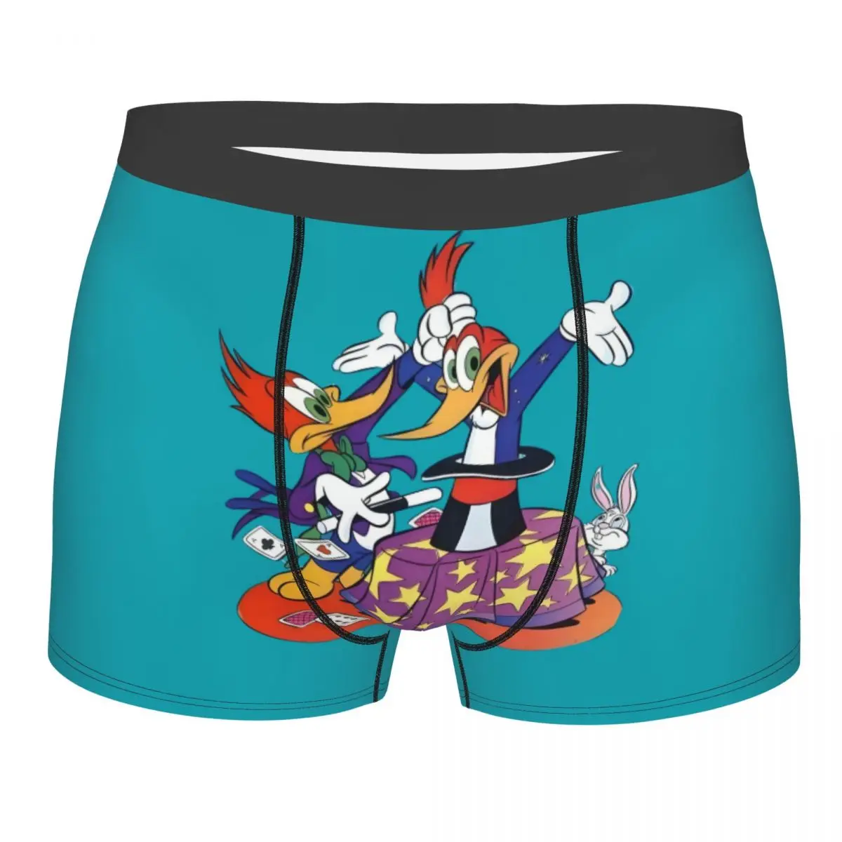 

Custom Male Cool Cartoon Woody Woodpecker Underwear Disney Anime Kawaii Boxer Briefs Breathable Shorts Panties Underpants