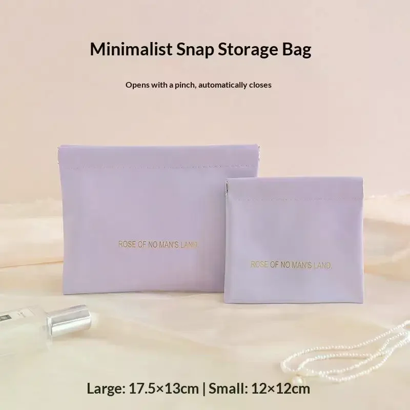 Self Closing Waterproof PU Travel Pouch Large Capacity Lightweight Storage Bag for Cosmetics Bathroom Toiletries