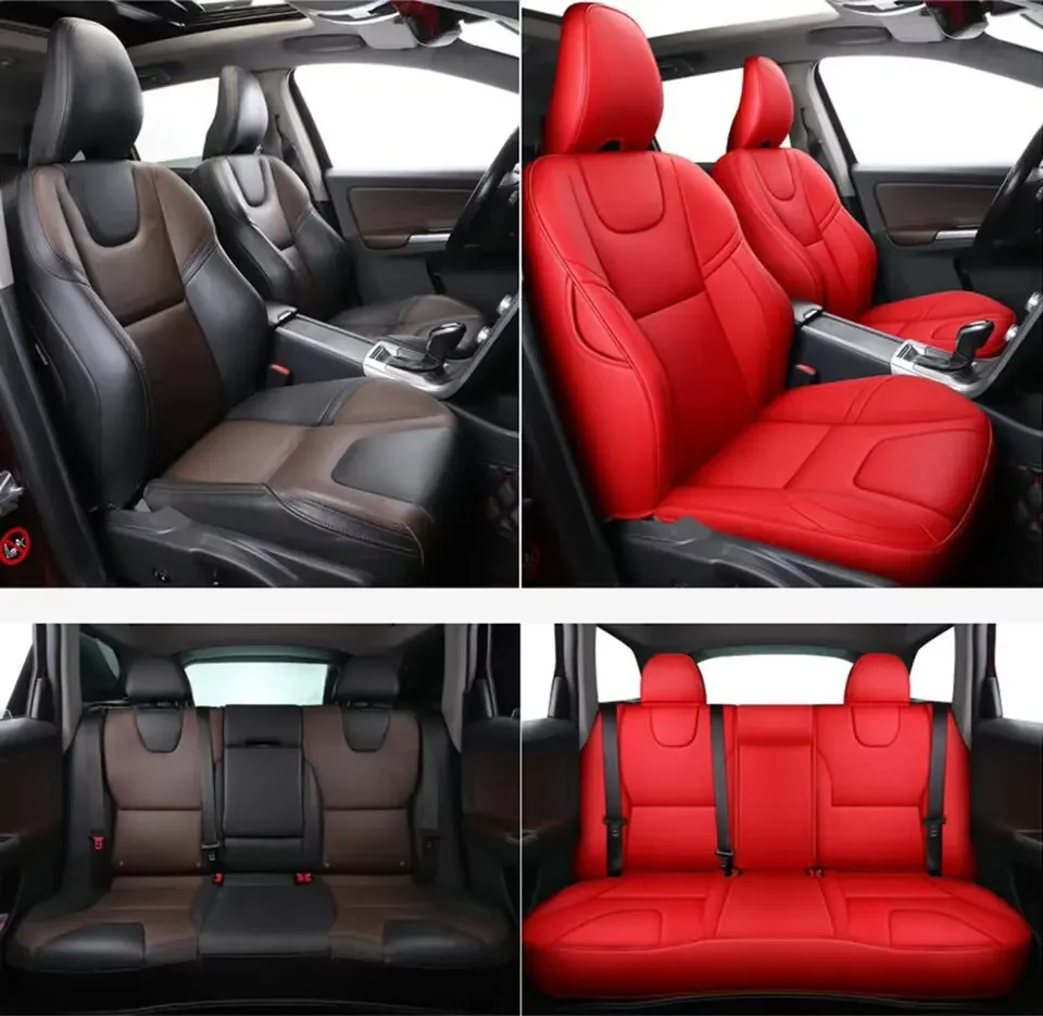 Custom Car Seat Covers For Volvo XC60 XC90 S90 S60 XC40 Luxury Full Set Interior Parts Automotive Products Accessories