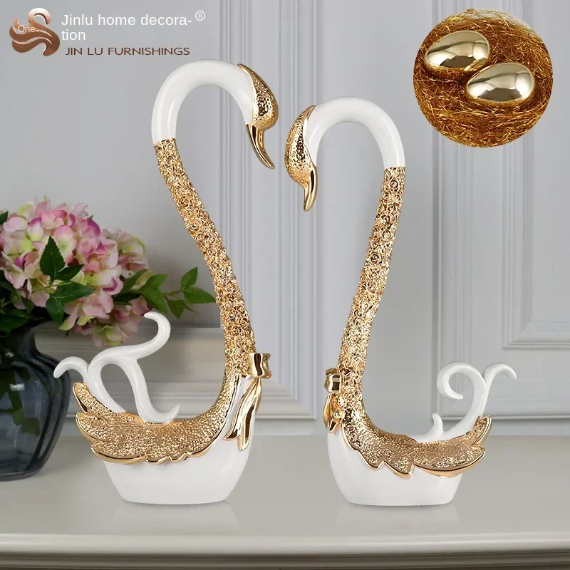 BJ-16 Swan Decoration New Wedding Celebration Girlfriends Living Room Home Decorations Craft Gift