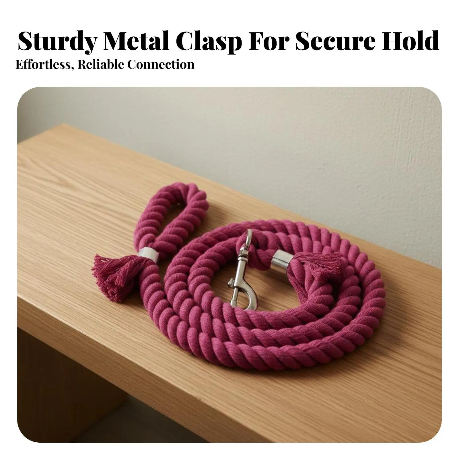 Braided Cotton Horse Rope Lead Non Slip Comfortable Grip with Swivel Snap for Cattle Goat Livestock Control Equipment
