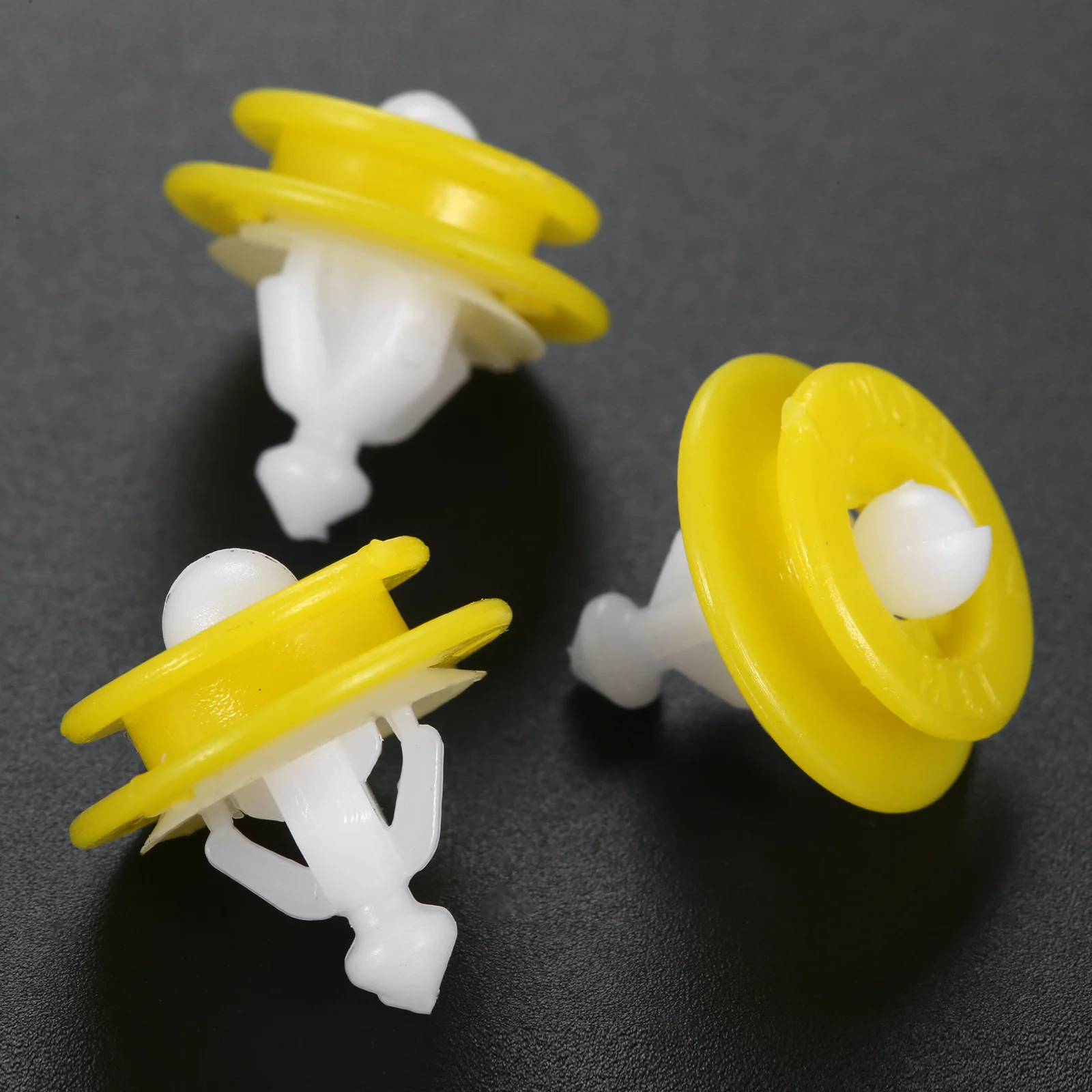 10 Sets Auto Fender Retainer Clips Fastener Car Interior Decor Accessories 30698669 for Volvo v60/xc60/sc90/V40/C30 White&Yellow