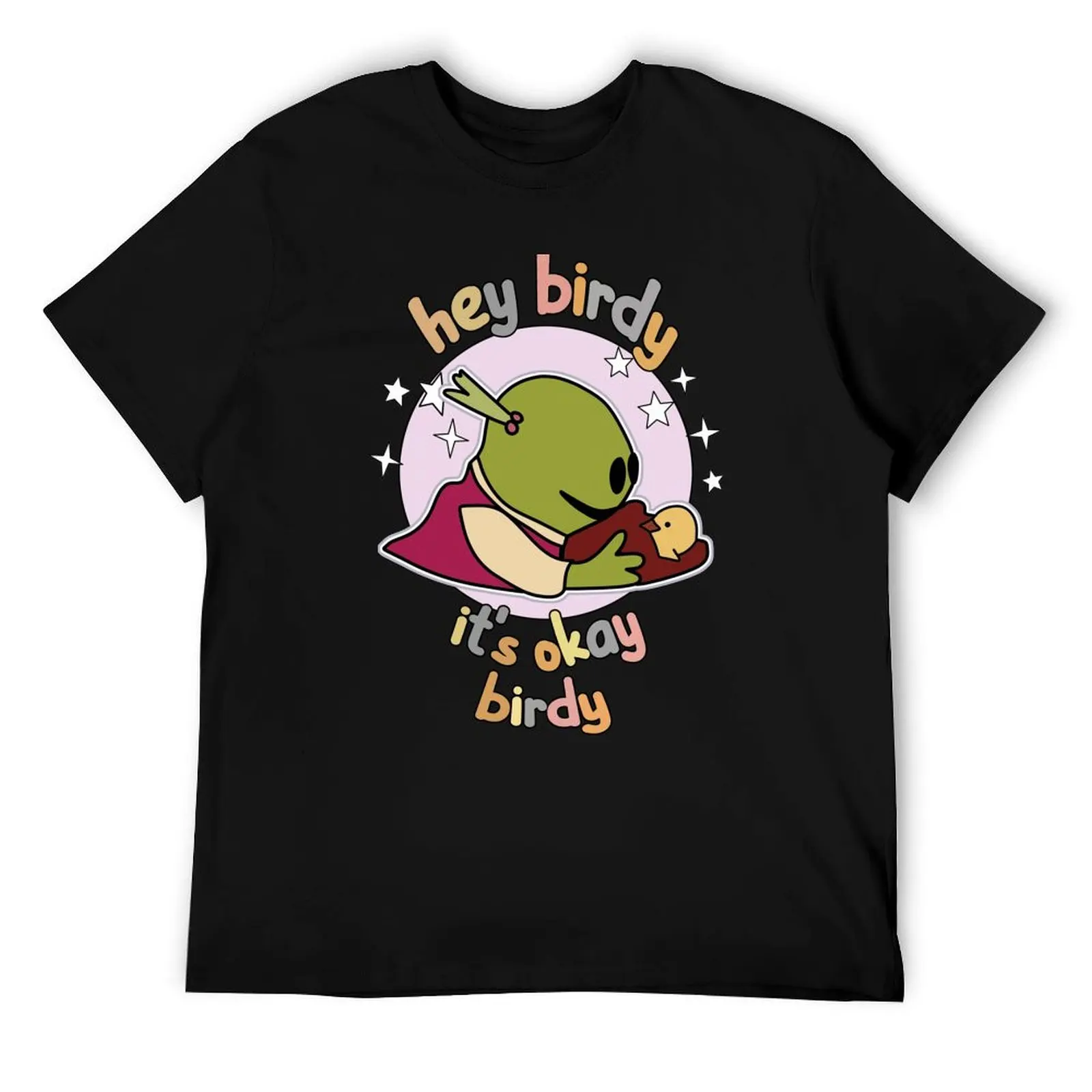 

Hey Birdy It's Okay Birdy Nanalan Mona Funny Meme T-Shirt t shirts for man cotton soft essential t shirt T-Shirt