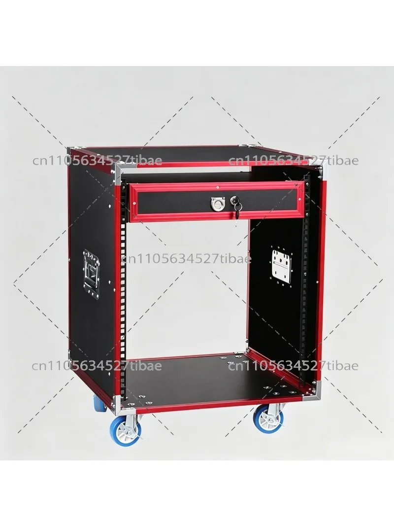 12U Power Amplifier Cabinet 16U Air Case Household Rack Aluminum Hemming Reinforcement Audio Mixer Cabinet