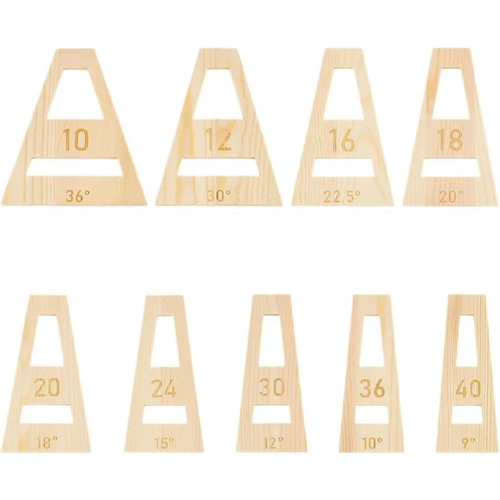 

9PCS Segmented Bowl Wedgies Almond White Trapezoidal Segmented Bowl Wedge Tool Set for Segmented Bowl Making Jig Sled