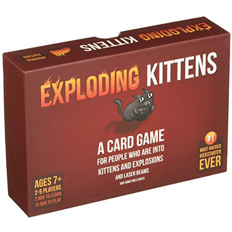 Explode Music Cat Party NSFW Kittens Card Game Imploding Streaking Barking Kitten Family Friendly Party Game Cards Board Game