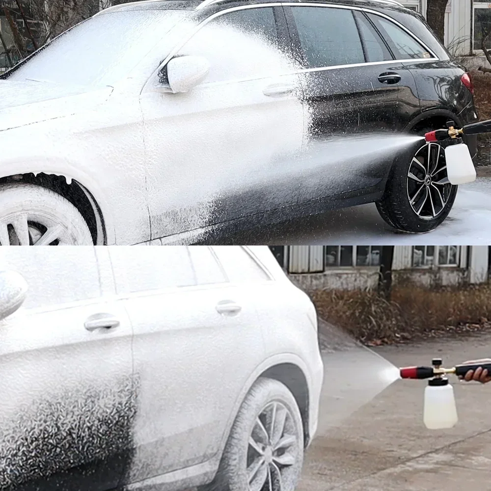 Hogedrukreiniger Adjusable Foam Canon Auto Wasmachine Snow Foam Lance Hogedruk Zeep Schuimer Foamer Foamer Generator Auto Cleaner Spray