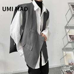 UMI MAO Yamamoto Dark Style Design New Niche Designer Models Asymmetric Design Temperament Vest Men Women Loose Thin Jacket Y2K