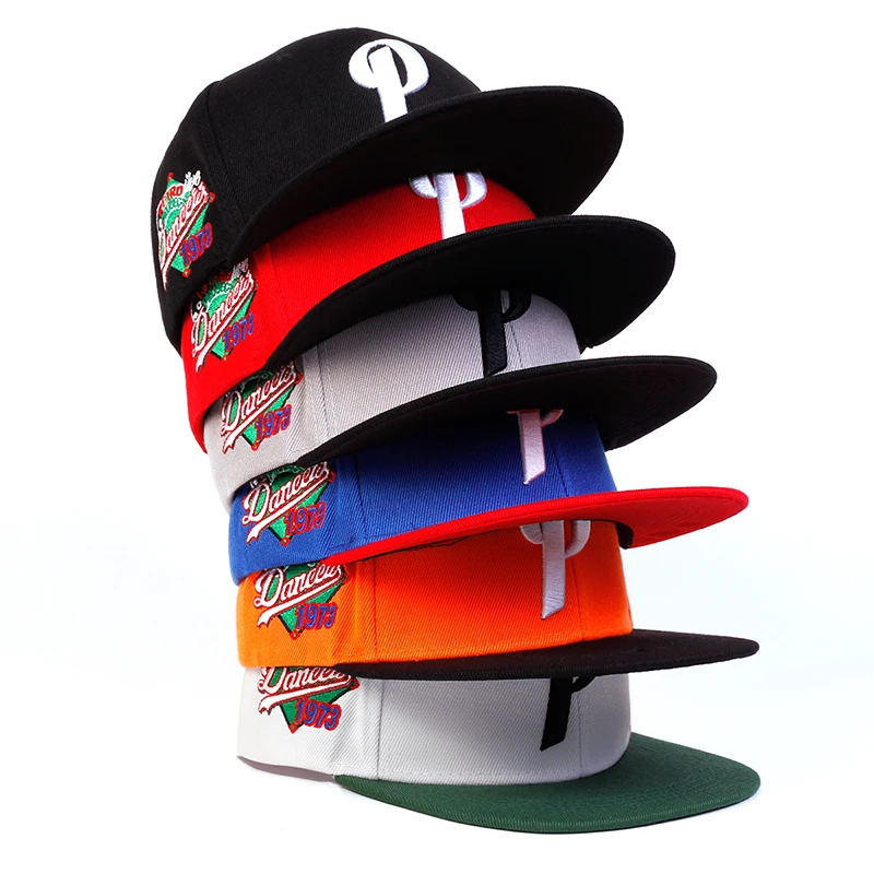 

Unisex P Letter Embroidery Hip-hop Hats Outdoor Adjustable Casual Baseball Caps Sunscreen Hat