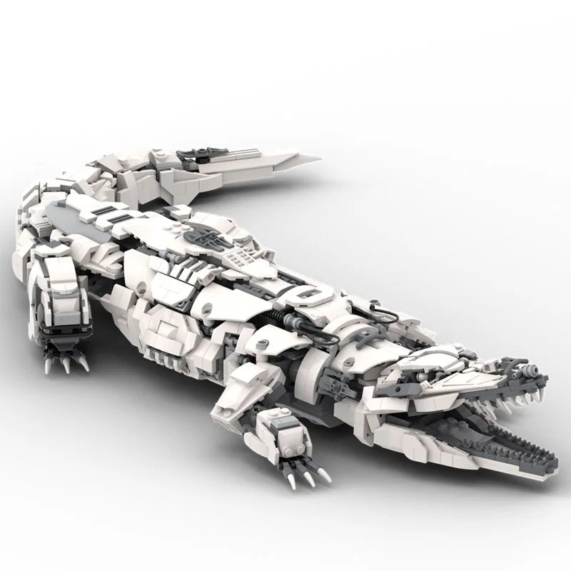 

Mecha Crocodile Wild Zoo Animal Alligator Building Block Set Fire Salamander Rabbit Figure Brick Model Toy DIY Children Gift