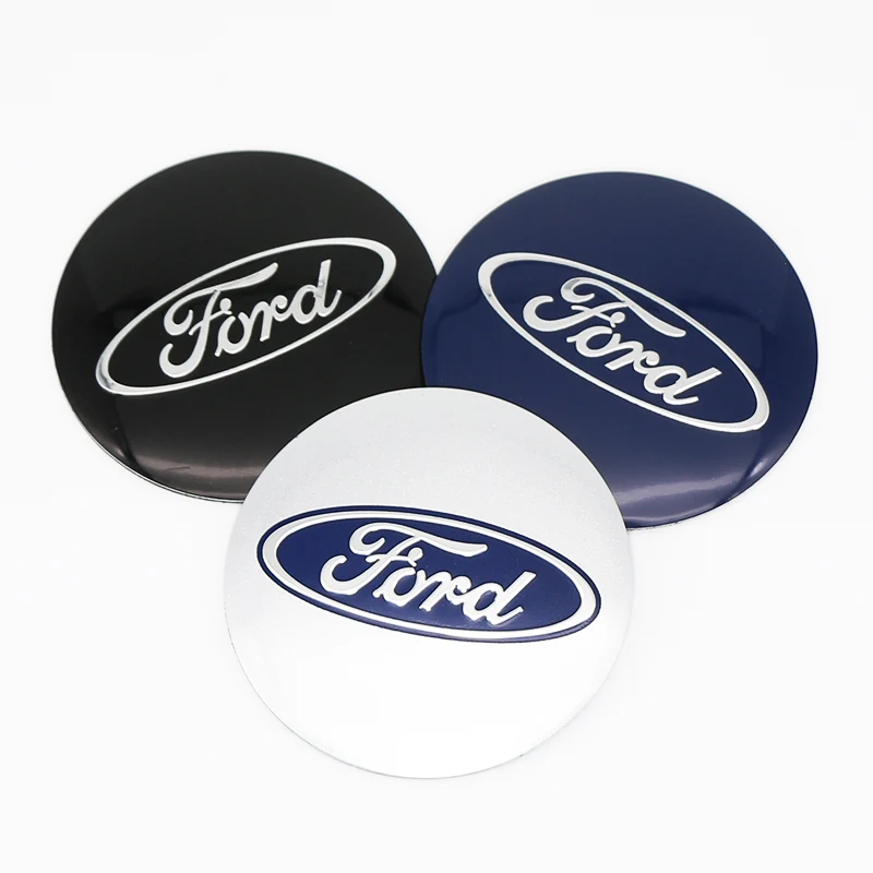 4pcs 56/60/65mm Car Exterior Decorative Accessories Wheel Hub Center Cap Stickers Accessories For Ford Focus MK2 MK3 Mondeo Kuga