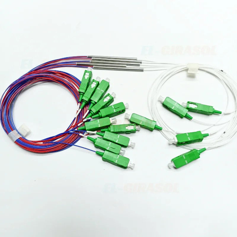 10Pcs/Lot  Fiber Optic FBT With Connector  SC/APC 1X2 0.9mm SC APC Ulanced Coupler Single Mode Optional Ratio Splitter