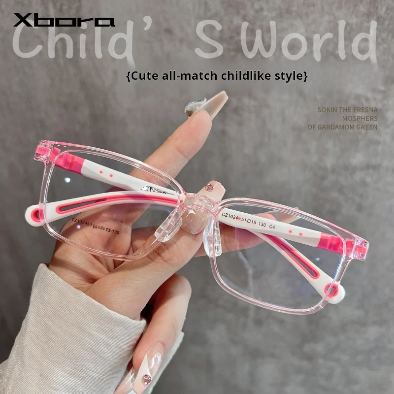 

New Kids Boys Girls Prescription Glasses Children Reading Computer Anti-Blue Light Optical Eyeglasses Ultra Light Frame CZ1024ET