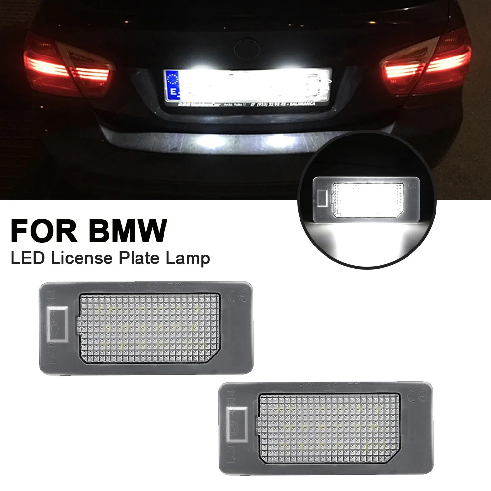 

2PCS LED License Plate Light For BMW E82 E88 E90 E91 E92 E93 E60 E61 E84 E70 E71 E72 F22 F45 F30 F31 F32 F33 F36 No Error