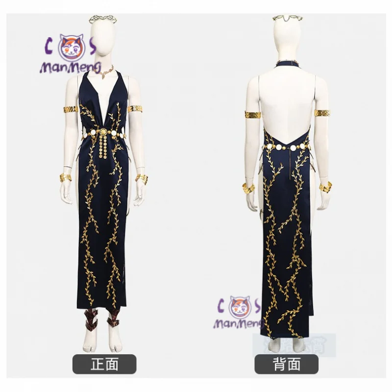 Game Marika Elden cosplay ring Queen Marika the eternal costume sexy black high-quality long dress shoes Halloween woman uniform