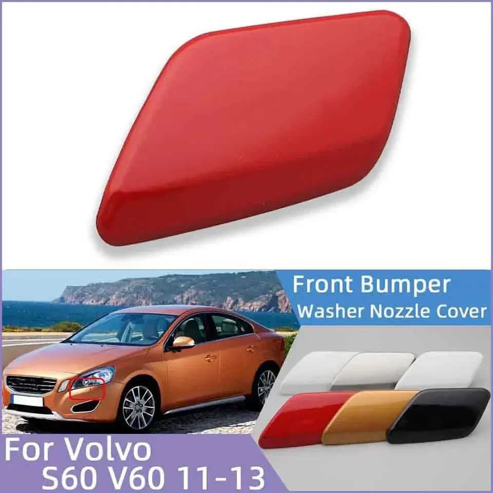 

For Volvo V60 S60 2011 2012 2013 39802699 39802681 Front Bumper Headlamp Washer Spray Nozzle Cover Cap Cleaner Lid Left Right