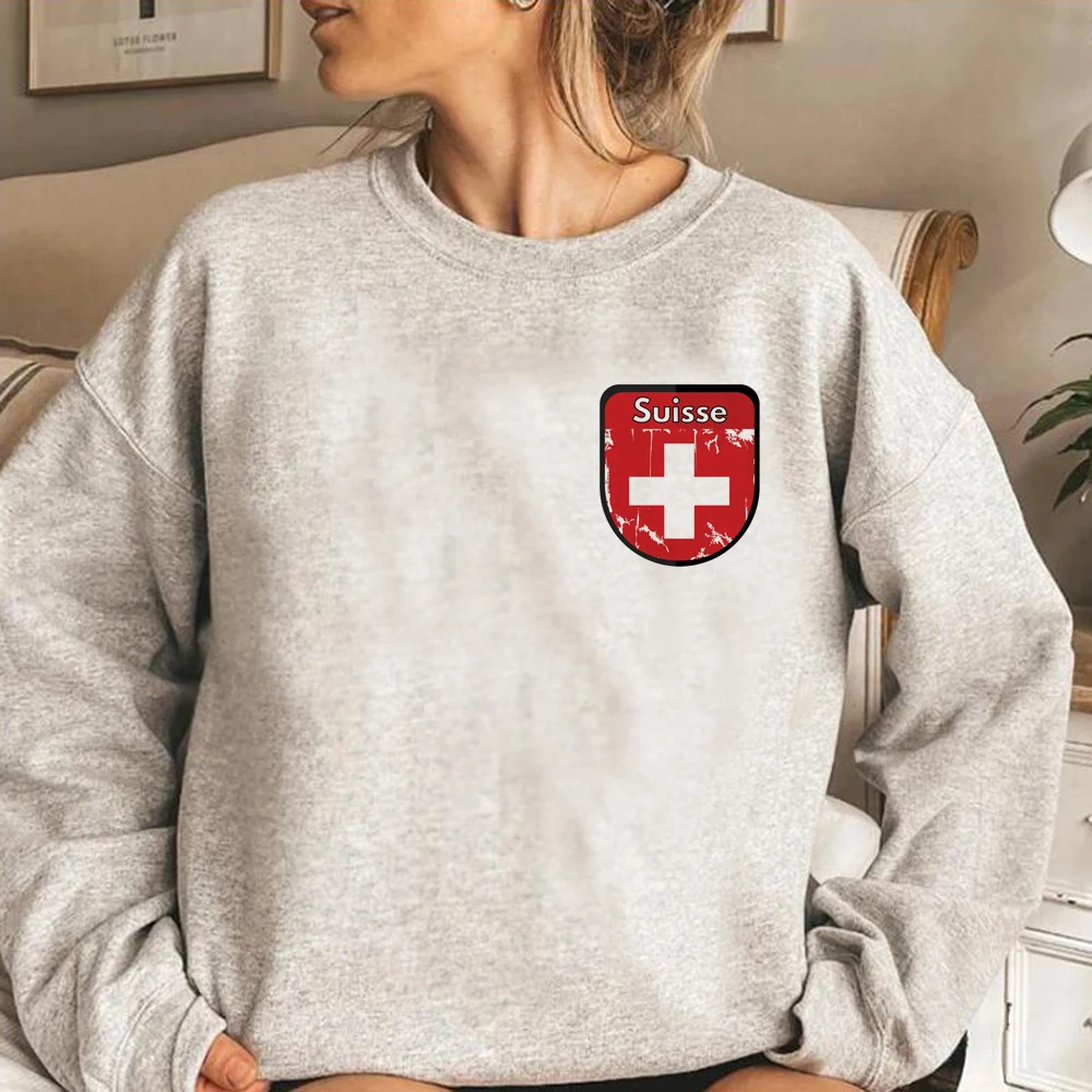 Suisse hoodies dames grappige Koreaanse stijl Fleece Pullover dames Japanse trekt