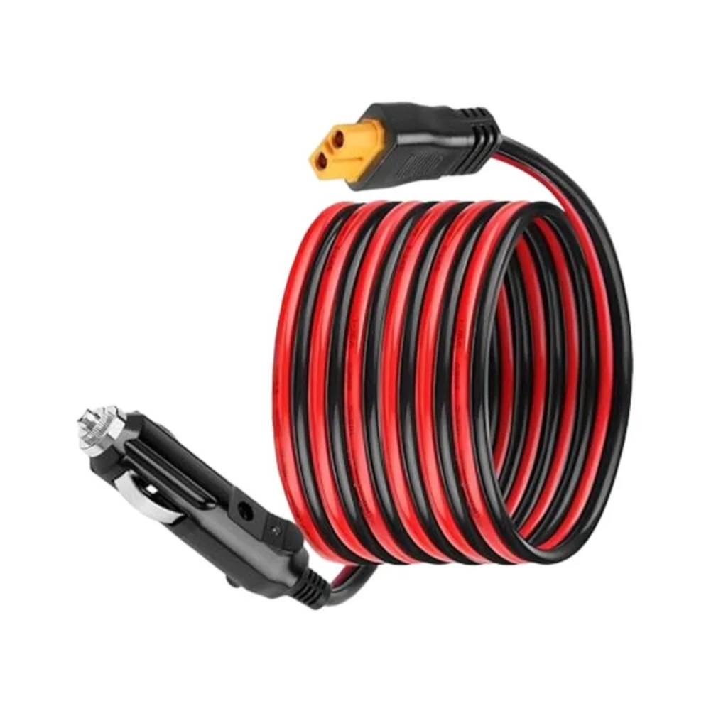 16AWG 15A Fuse For Xt60 Car Charger Adapter Cable For Anker For Ecoflow For Bluetti EB55AC70 LED Indicator-Light Replaceable