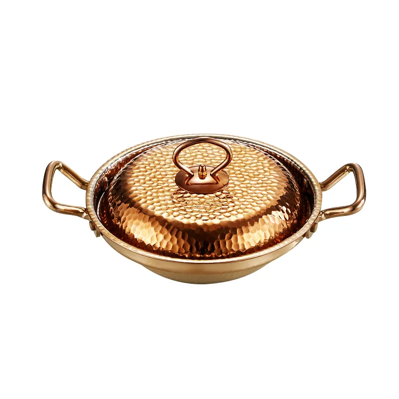 

Large capacity thickened three-layer steel, hammered classic dry pot, gas induction cooker