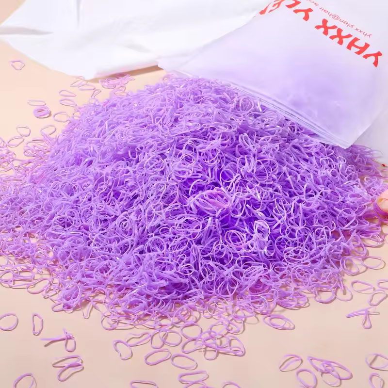 500/1000 Baby Girls Colourful Disposable Rubber Band Hair Ties Headband Toddler Ponytail Holder Bands  Babe Hair Accessories - Image 8