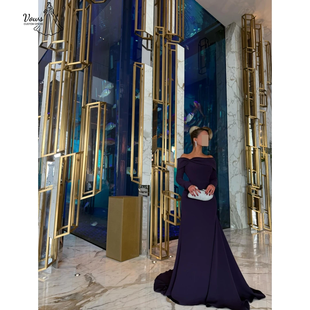 Vows Luxurious Prom Dress 2025 Luxury Evening Dress Long Sleeve Cardigan Elegant Womens Party Dresses Custom Made Fishtail Skirt