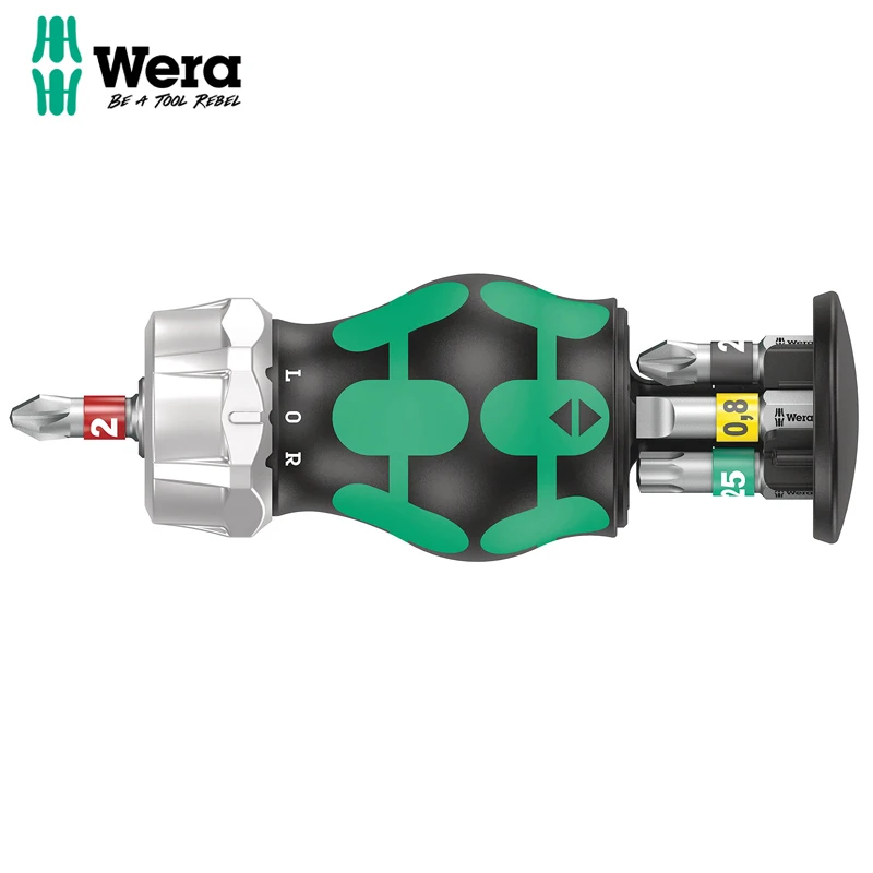 

WERA 05008884001 Kraftform Kompakt короткая журнал RA 2 отвертка с храповым механизмом с насадкой 6 шт.