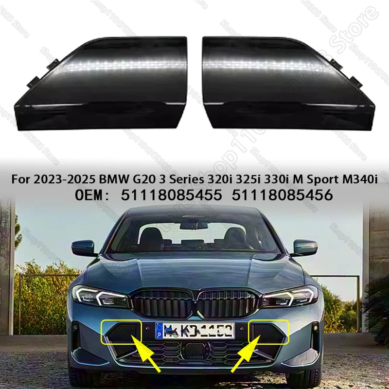 

Front Bumper Trailer Cover Tow Hole Cap For 2023-2025 BMW G20 3 Series 320i 325i 330i M Sport M340i 51118085455 51118085456