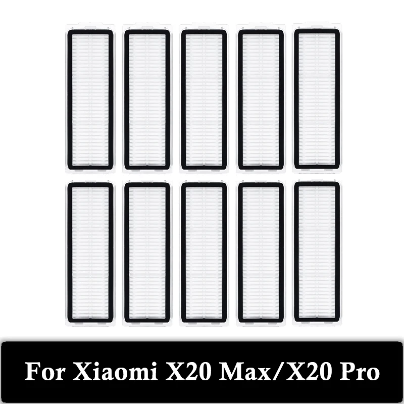 Acessórios de filtro hepa para xiaomi x20 max/x20 pro/mijia m30 robô aspirador peça de reposição, filtro lavável e reutilizável