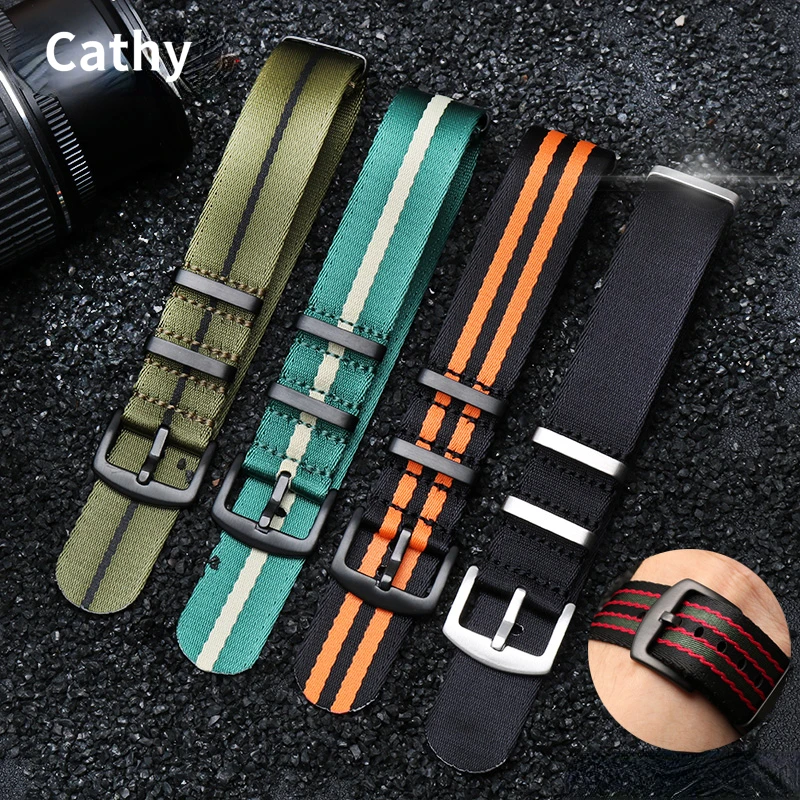 Thicken Nylon Watch Strap for Rolex Water Ghost Omega Tudor Mido Waterproof Sweat-Proof Comfortable Watchband 20 22mm Wristband