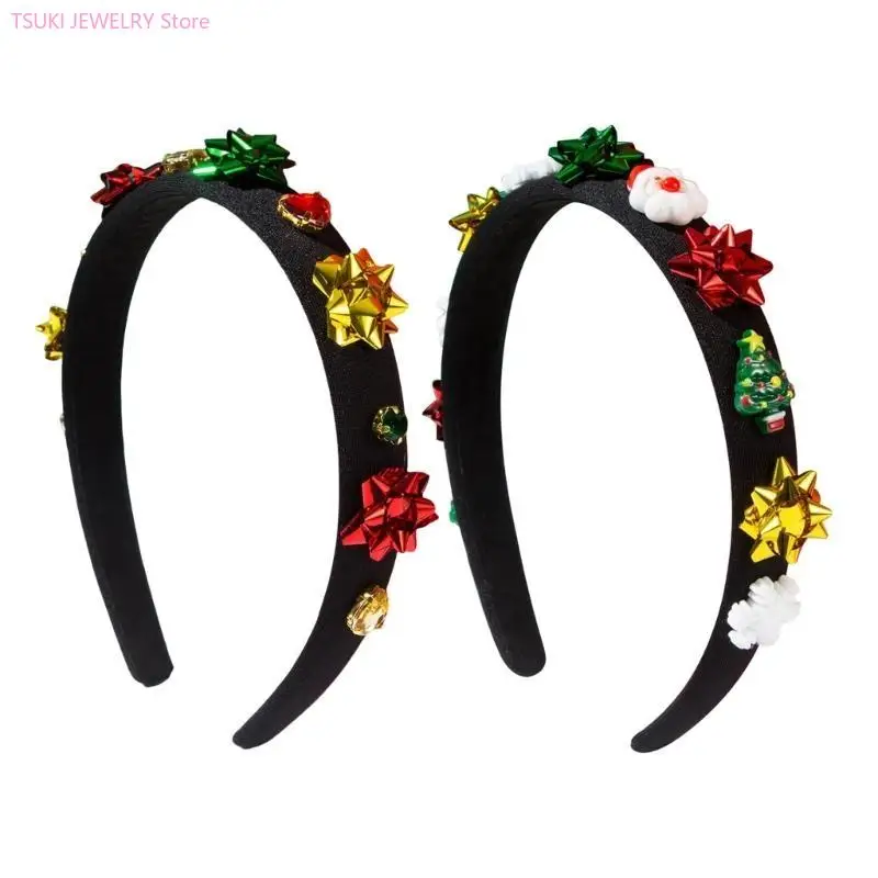 62KE – bandeau à fleurs couvre-chef noël, accessoires Photo fête noël, accessoires Cosplay