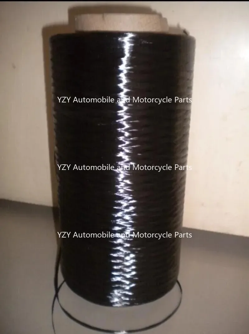 

6K Black Carbon Fiber Tow Filament Yarn Thread Tape 30m Length 3500MPa