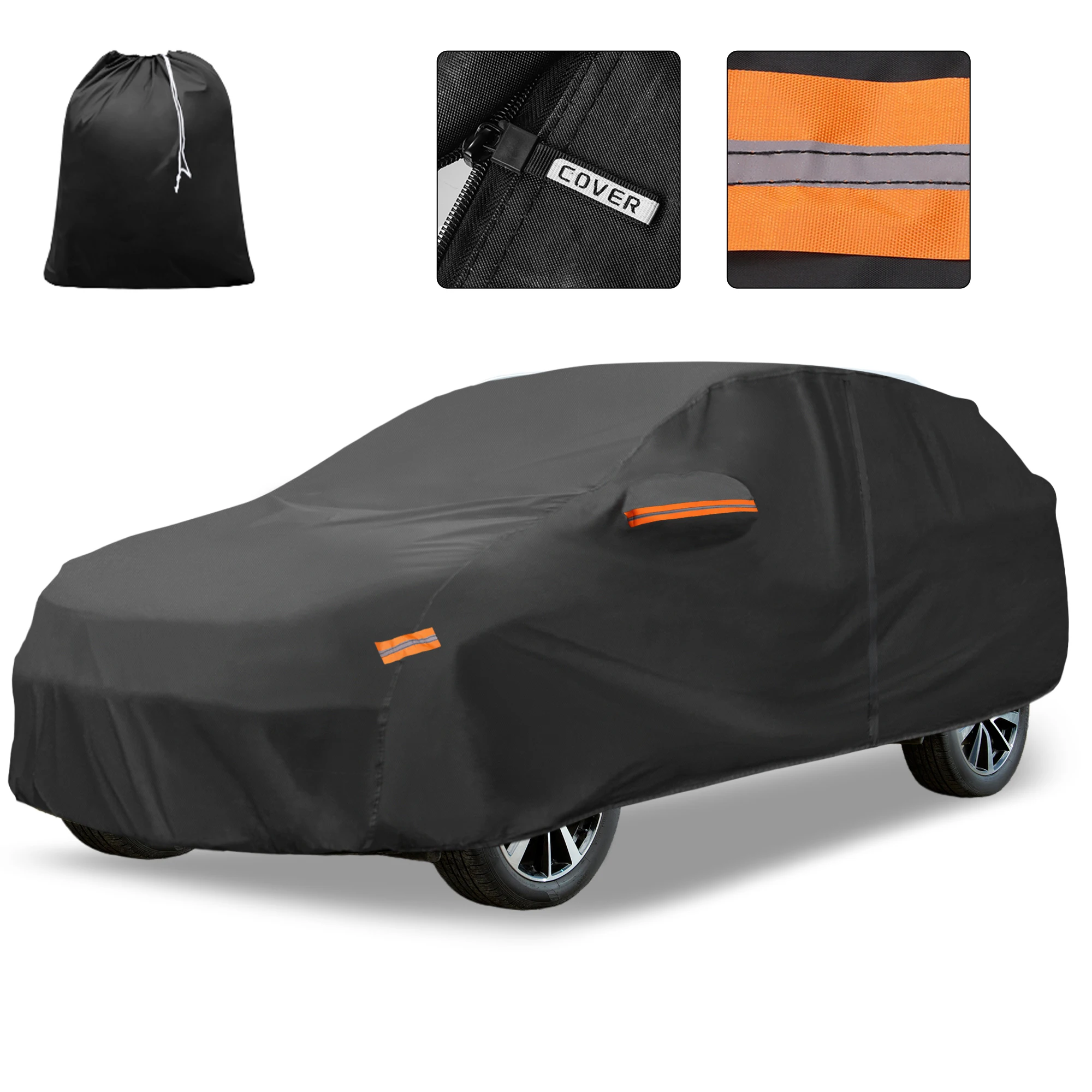 

Автомобильный чехол Motoforti для Nissan X-TRAIL 2010-2025 210D-PU, уличный полный автомобильный чехол на все погоды с дверной молнией