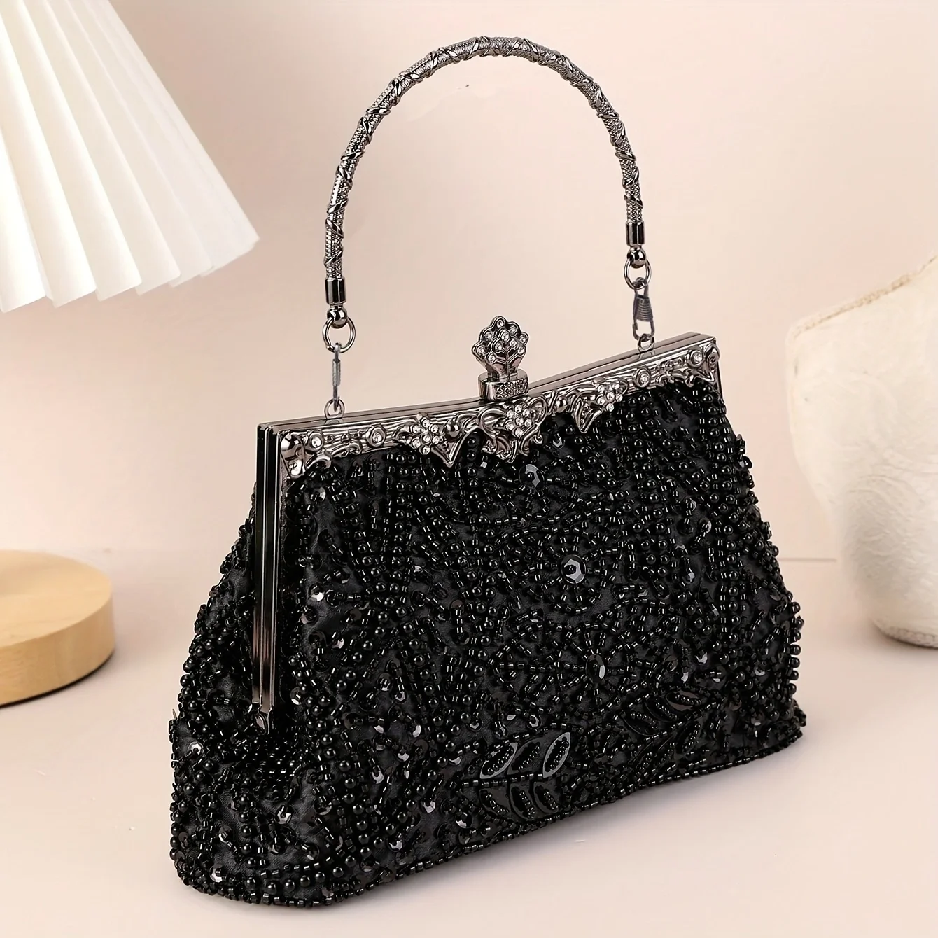 Newest Crystal Diamond Evening Bag Women's Gorgeous Shiny Rhinestone Metal Bag Unique Handbag Wedding Cocktail Party Clutch Bag