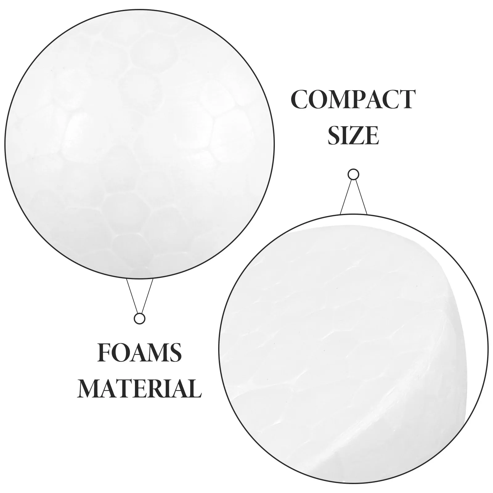 30Pcs White Foam Semicircle Balls Half Round Craft Ornaments for DIY Painting Writing Flower Arranging Christmas Decor Kids view 4