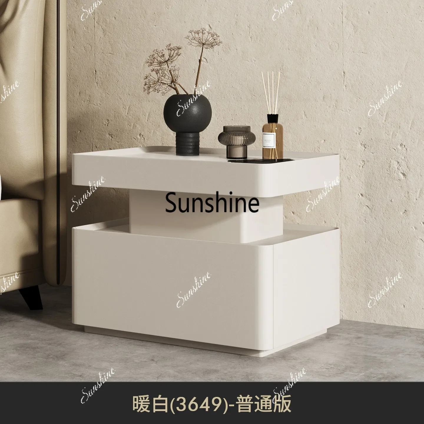 YSmart bedside table, light luxury, high-end master bedroom, modern simplicity, minimalist bedroom