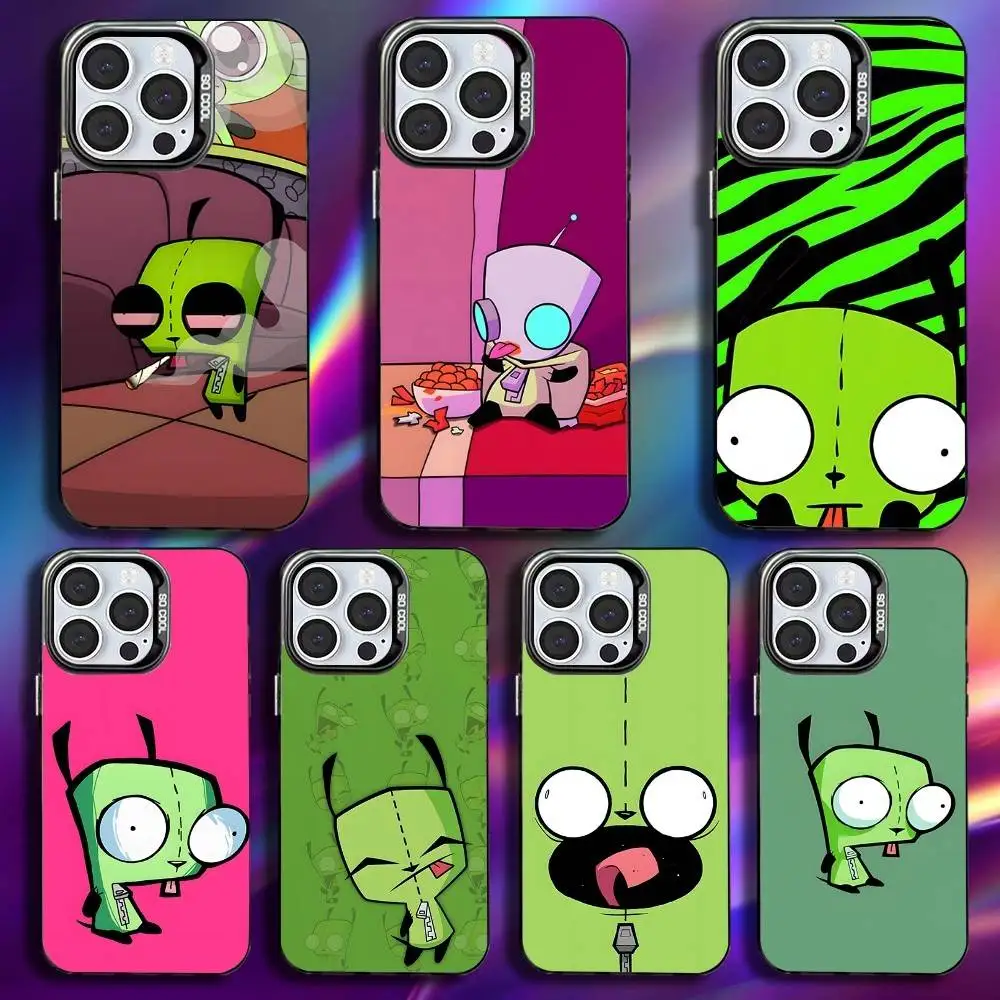 

I-Invader Zim Gir Phone Case For iPhone 16,15,14,13,12,11,Pro,Max,Plus,Mini,XS,SE Anti Fall Black Matte Hard Bumper