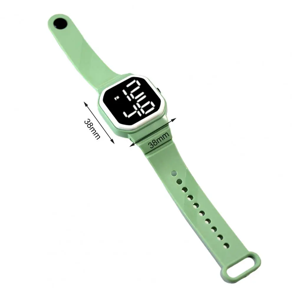 Jam tangan elektronik uniseks, jam tangan Digital olahraga LED hadiah ulang tahun akurat Pria Wanita bertenaga baterai