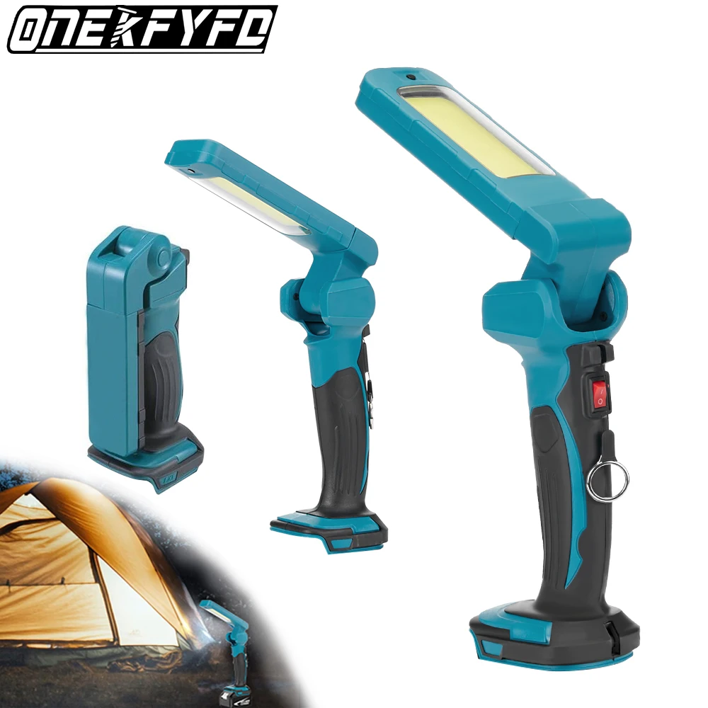 

Cordless LED Flashlight Work Light Repair Outdoor Camping Portable Handheld Spotlight for Makita 18v Battery(No Battery)