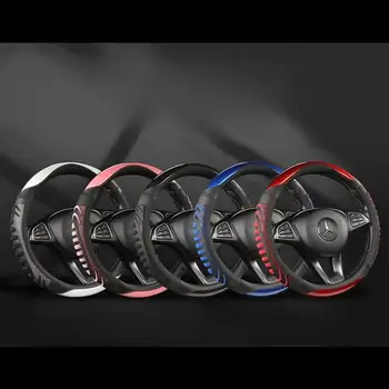 Potah volantu z kůže a uhlíkových vláken pro Suzuki, Dzire, Celerio, Ciaz, Baleno, Solio, Splash, SX4, Vitara, Wagon R, Alto, JIMNY 10 nejlepší prodej Kryt volantu pro Suzuki Wagon R - №4