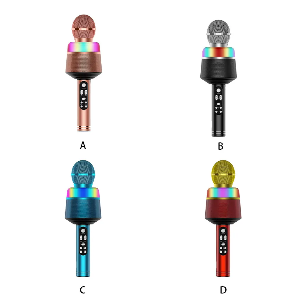 Micrófono inalámbrico Altavoz Reproductor KTV Efecto de sonido Micrófono recargable