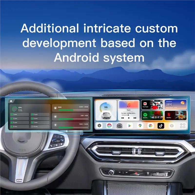 Strange For BMW Compatible Wireless Carplay AI Box Android Auto Adapter 4G Bluetooth Connectivity 4+ 64 GB For Cars