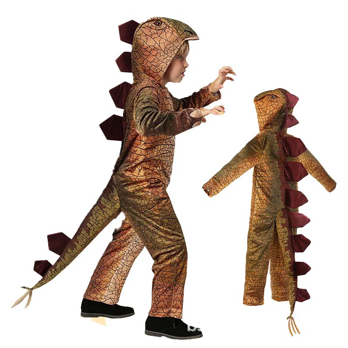 

Хэллоуин ребенок Юрского периода косплей стегозавр динозавр комбинезон для мальчиков