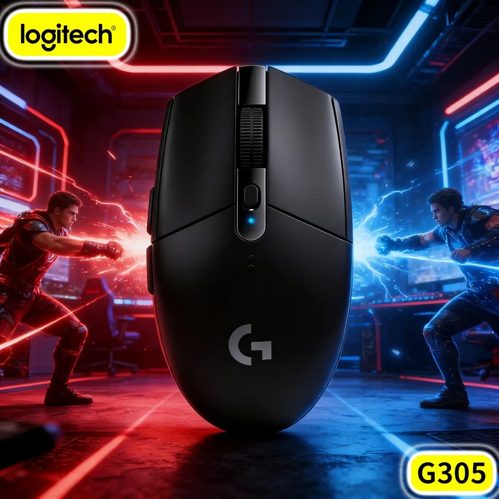G305 Logitech HERO LIGHTSPEED Gaming Mouse 6 Config Buttons Reduce Hand Fatigue For PC Mac Gamers